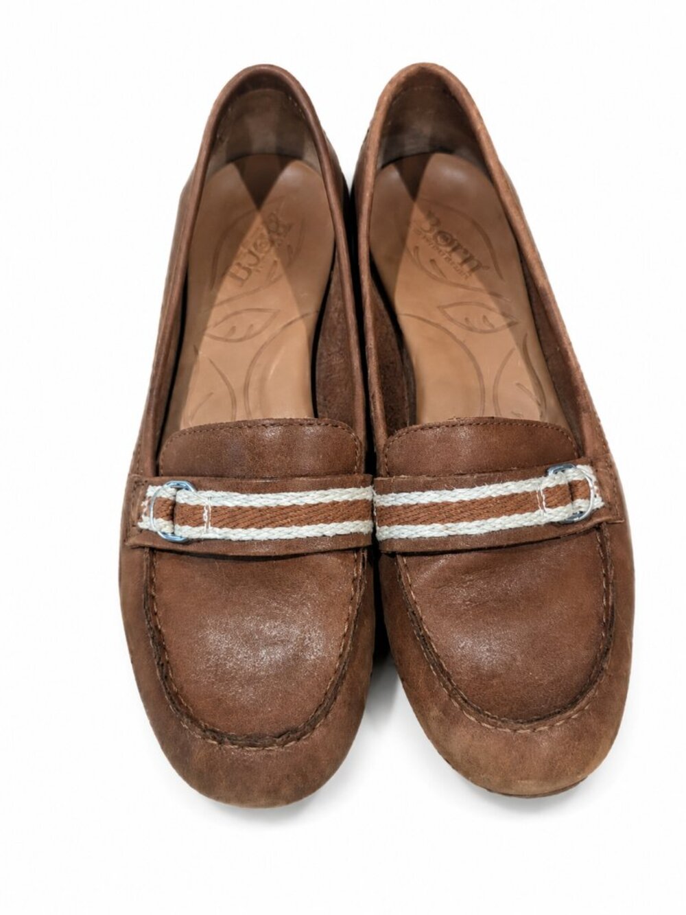 Born Brown Leather Driving Loafers Women’s 9.5 Moccasin Flats